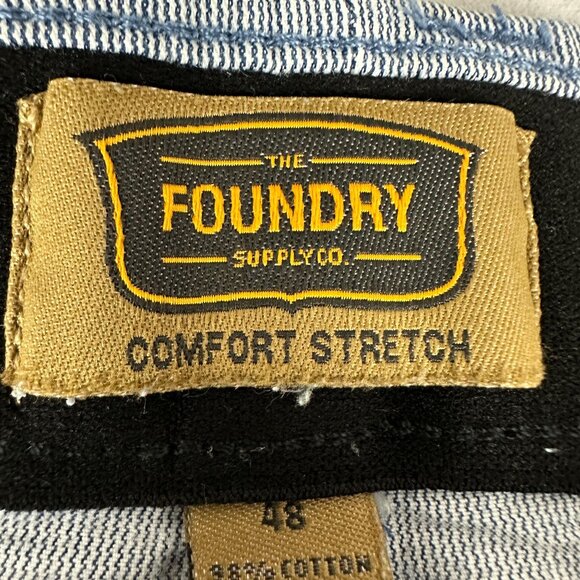 Foundry Mens Comfort Stretch Shorts Size 48 Blue - Picture 2 of 6